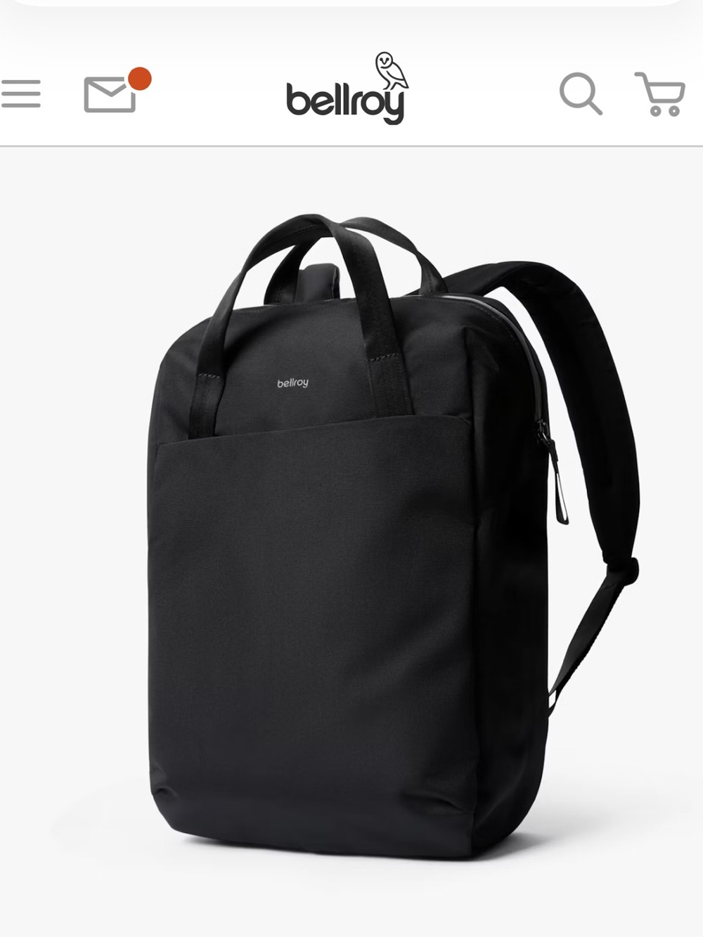 Bellroy Black Via Backpack
